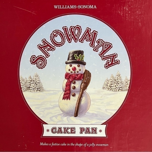 Williams Sonoma Snowman Cake Pan/Christmas Holiday Baking Mold/No Stick Aluminum - Picture 4 of 14